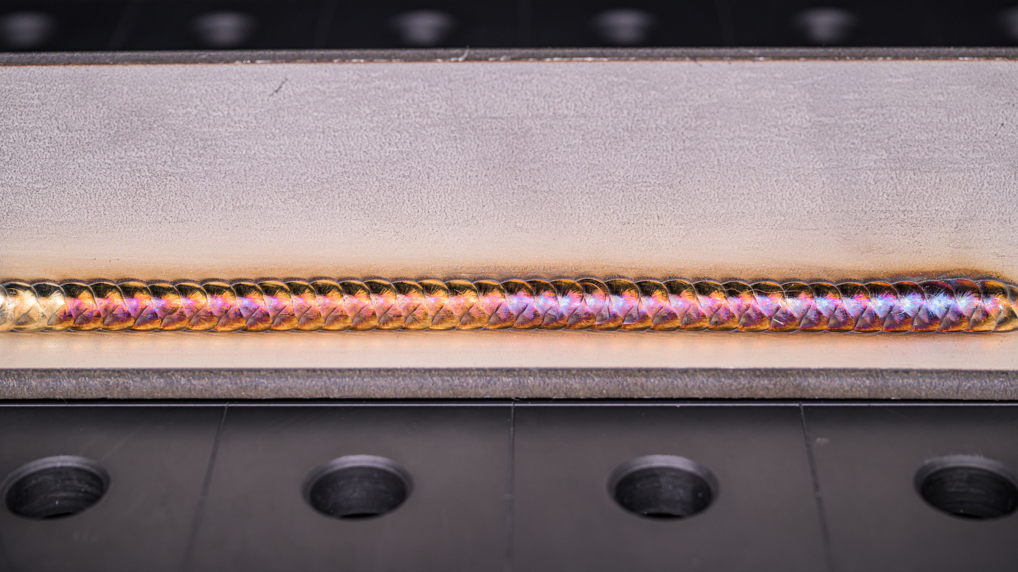 Colourful Stainless Steel Tig Weld