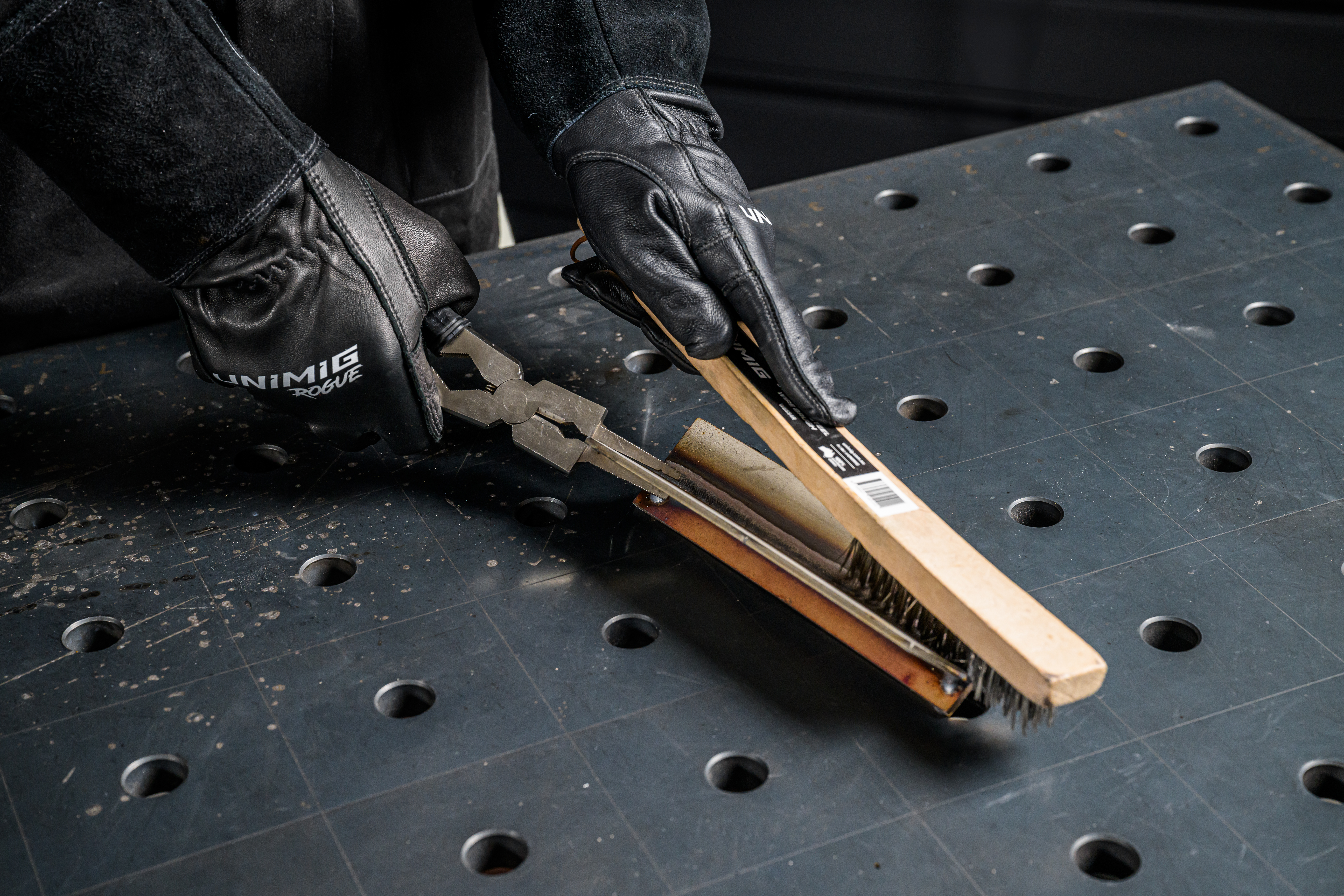 Wire Brushing Metal Clean